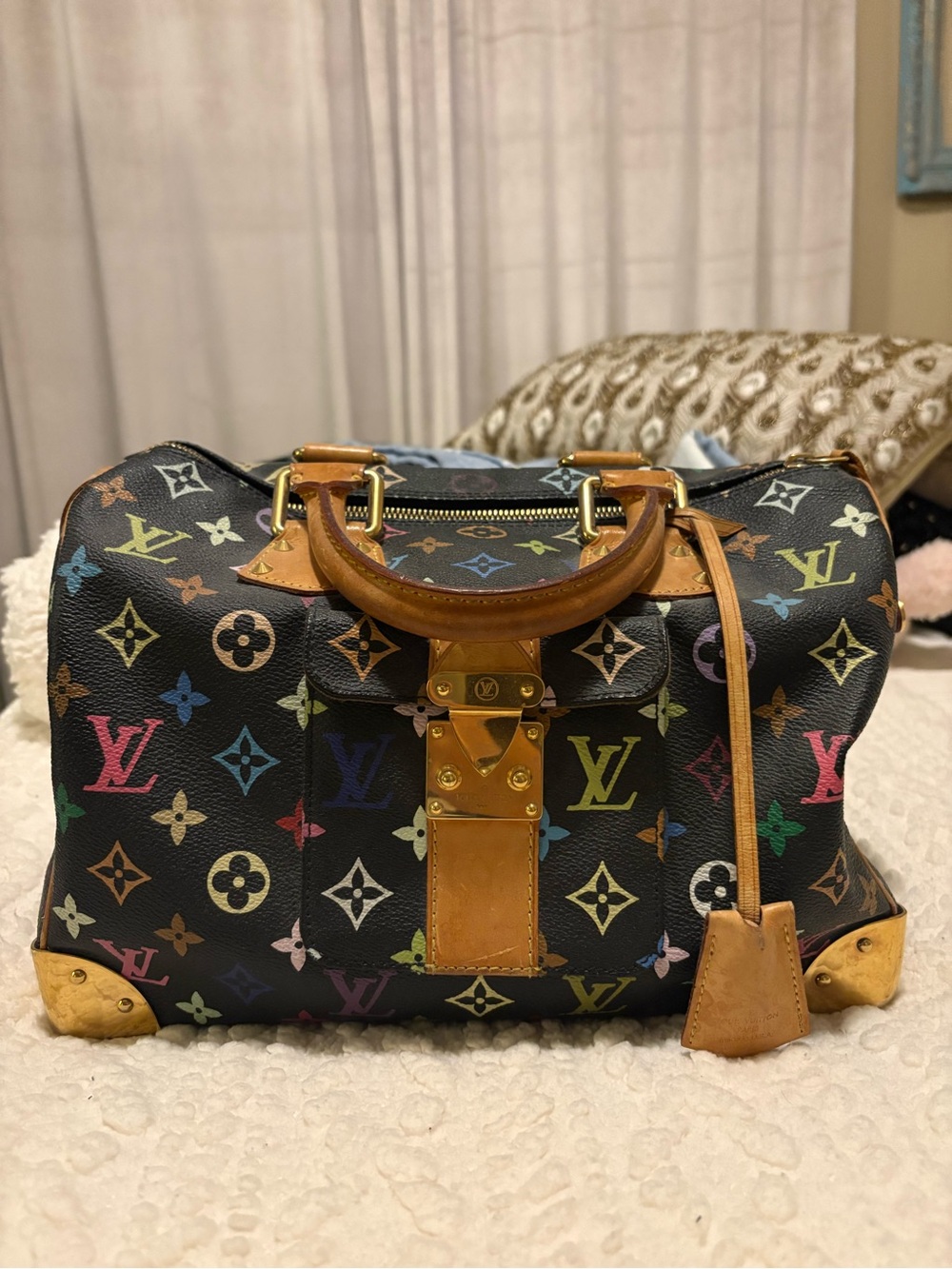 Louis Vuitton Takashi Murakami Speedy 30 Handbag, AUTHENTIC, Like New, Flawless
